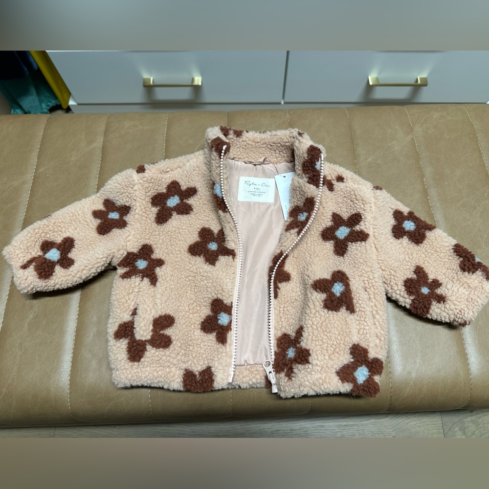 Rylee & Crew Floral Sherpa Jacket